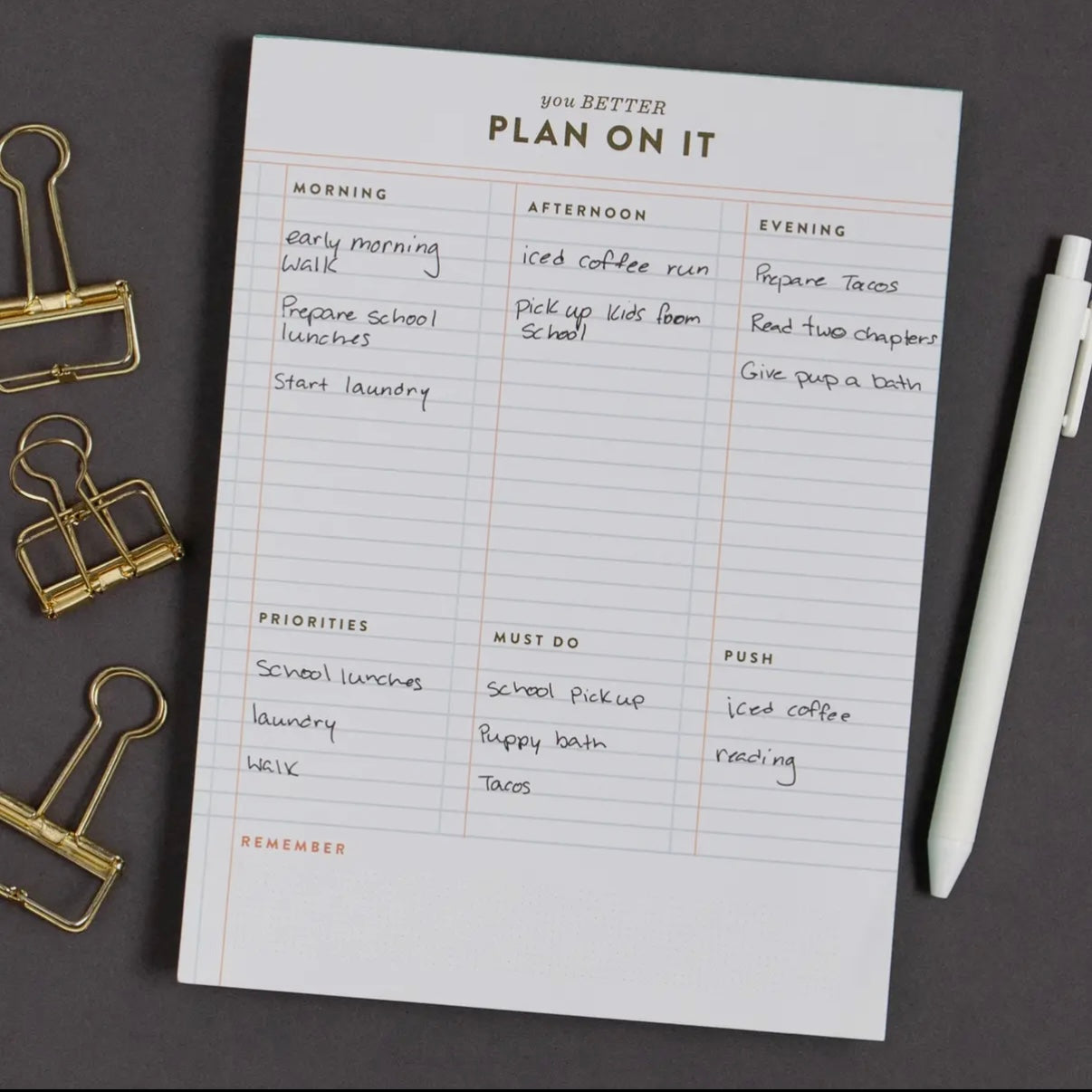 Plan On It Notepad